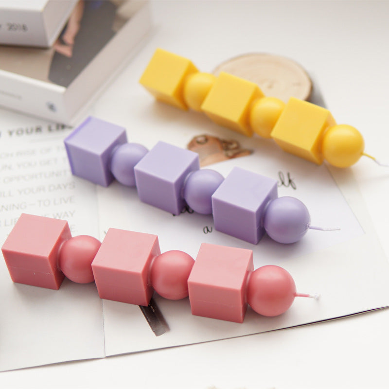 Geometric Cylinder Candle Mold - Transparent Plastic for Candle Making