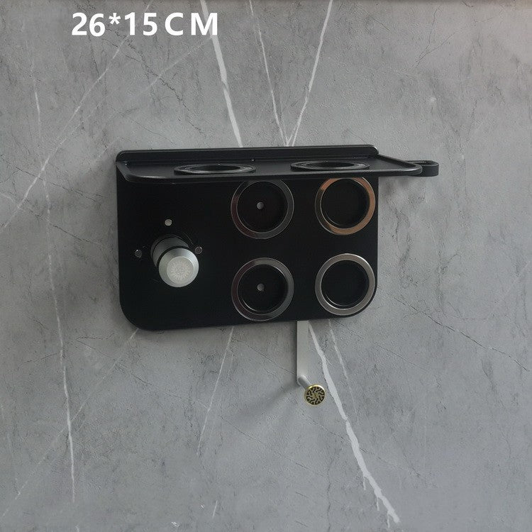 Hole-Free Hair Dryer Rack - Bathroom Wall Mount Storage Organizer