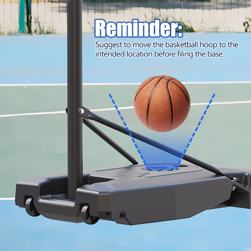 Adjustable Portable Basketball Hoop 5.25-8.53 Ft with Wheels