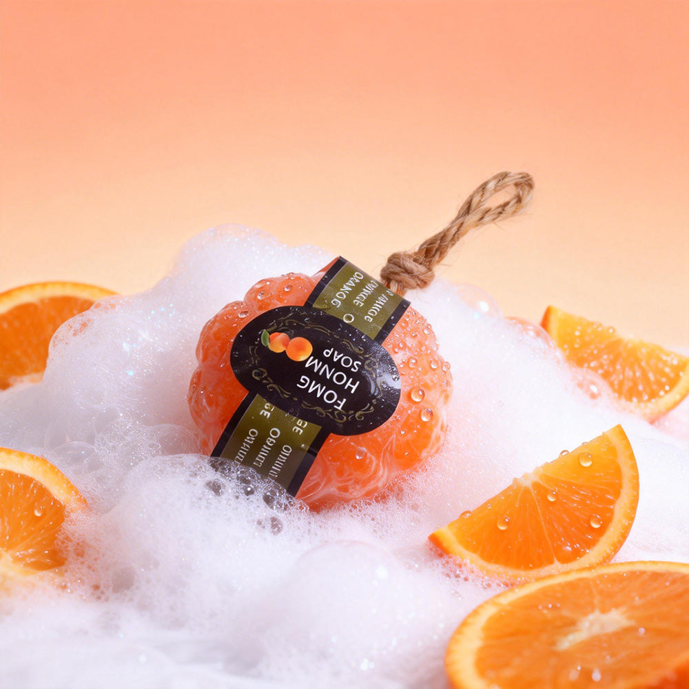 Orange Fruit Soap 60g Natural Body Care Bar for Fresh Skin