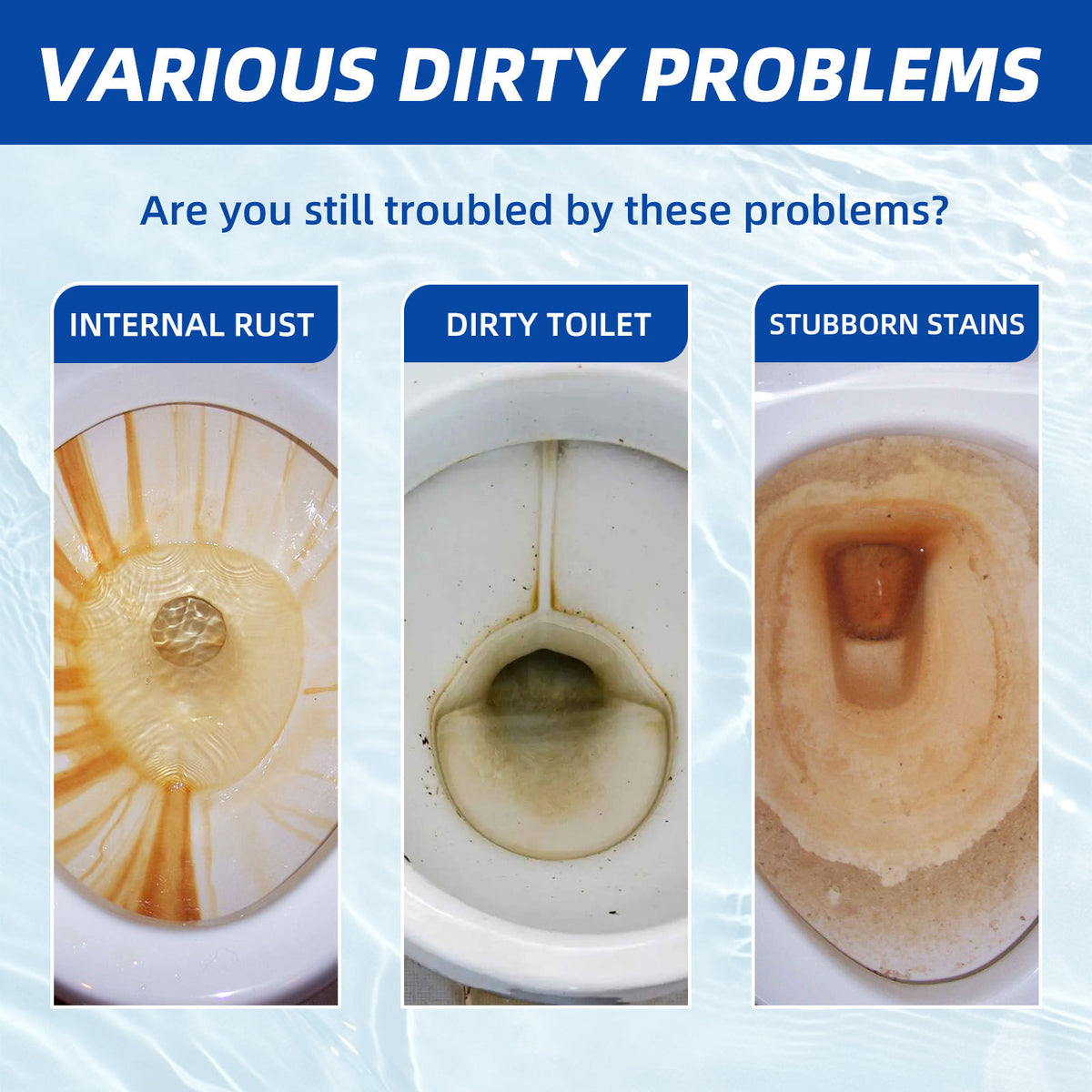 Toilet Bubble Cleaning Tablets 10 Pack - Removes Limescale & Odors