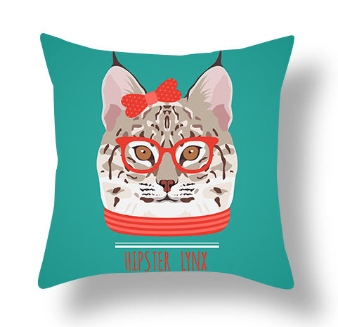 Animal Cartoon Plush Cushion Cover - 45x45cm Home Decor Pillowcase