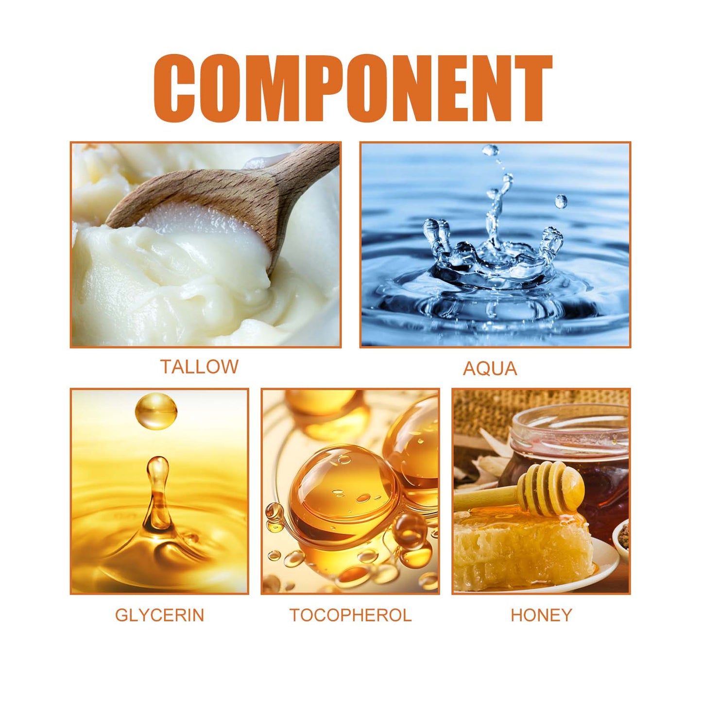 Moisturizing Tallow Body Cream with Honey & Vitamin E - Hydrating Skin Care