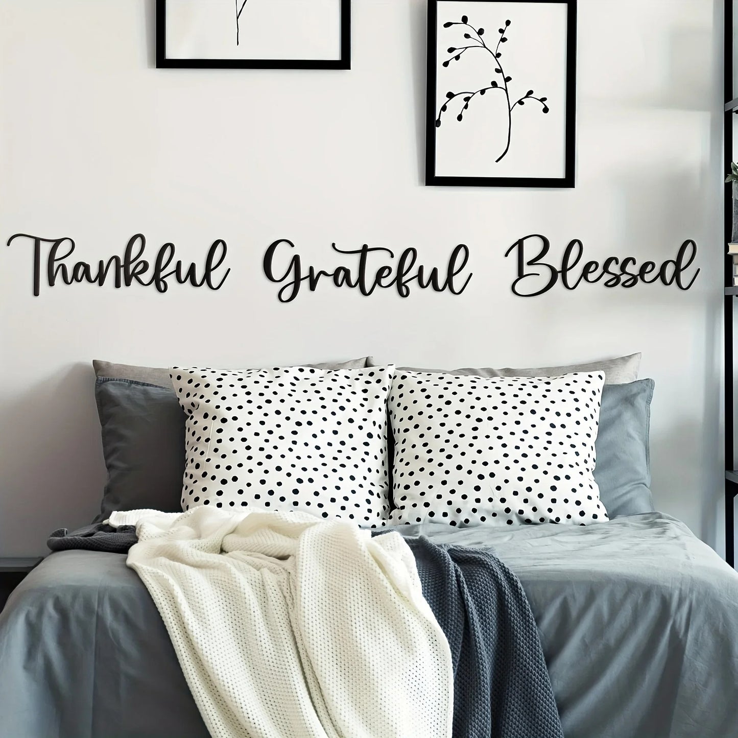 3-Piece Give Thanks Scripture Wall Art Set - Wrought Iron Decor