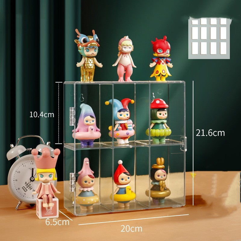 Acrylic Blind Box Storage Display Rack Wall Mount Bubble Matt Doll Cabinet Organizer