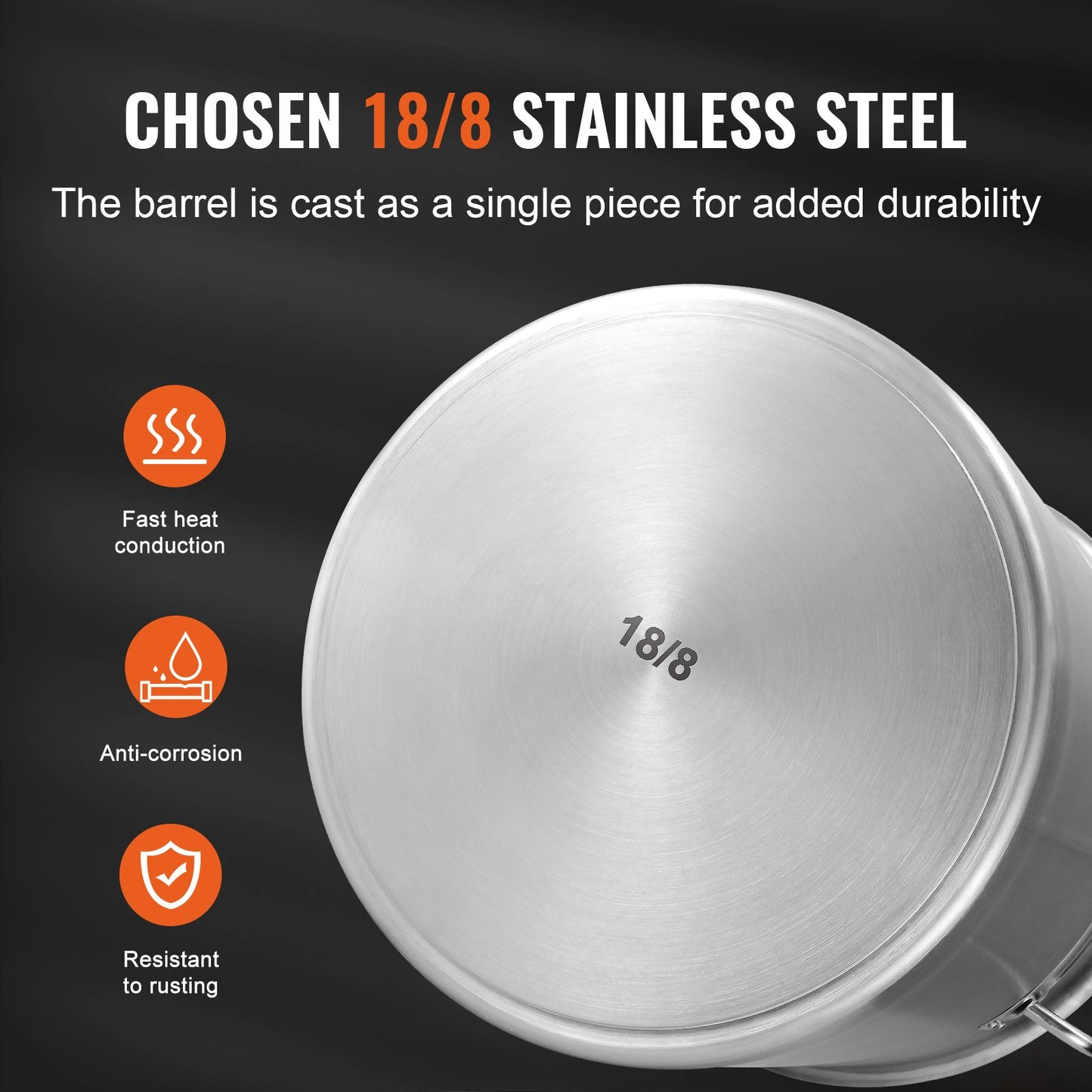 42 Quart Stainless Steel Stockpot - Heavy Duty Cooking Pot