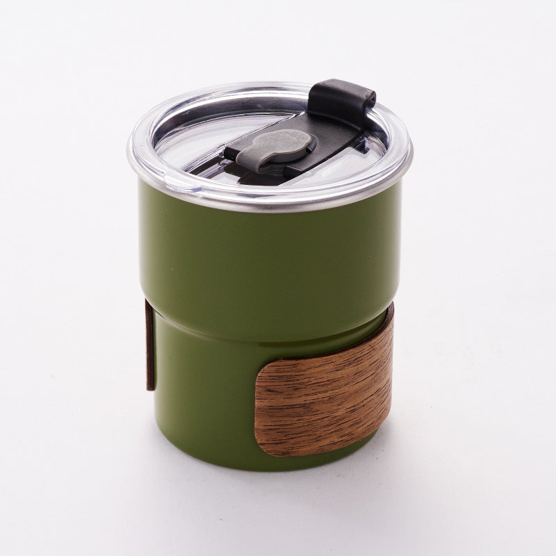 Outdoor Stainless Steel Water Cup 300ml Camping Drinkware with Foldable Handle