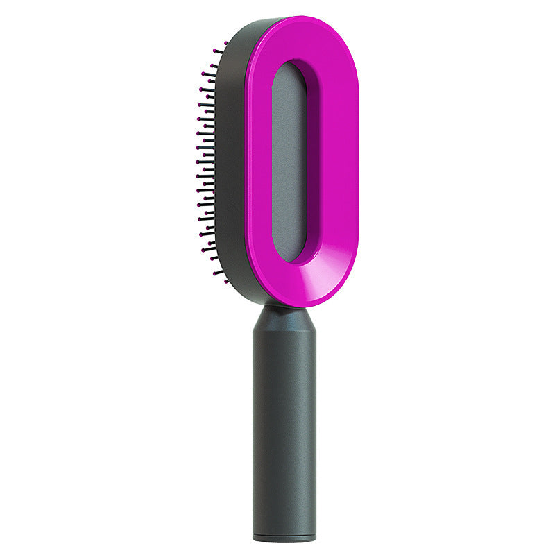 Self-Cleaning Hair Brush with 3D Air Cushion for Scalp Massage & Detangling