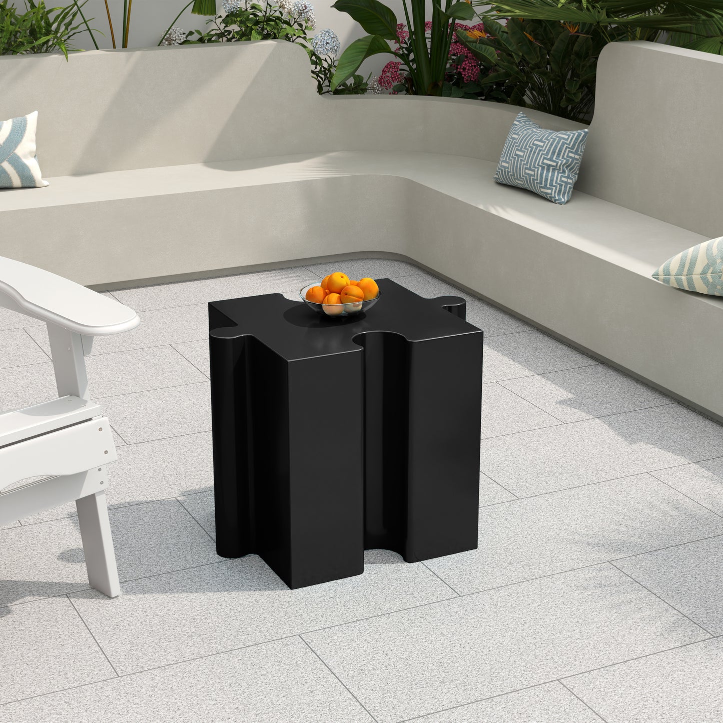 Puzzle Art Side Table, Modular Concave Edge MGO Table - Buy Singles