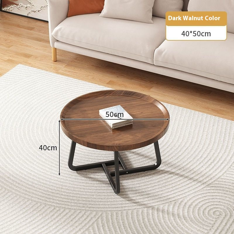 Modern Round Solid Wood Tea Table for Living Room & Small Apartments