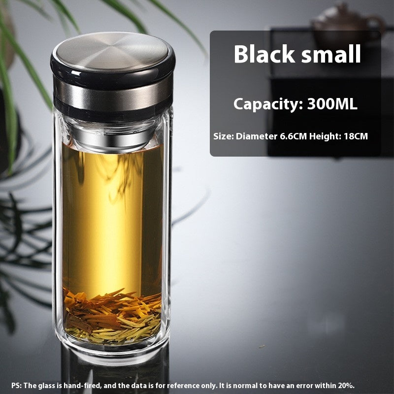 Double Layer Glass Cup with Large Capacity Insulation - Multiple Variants