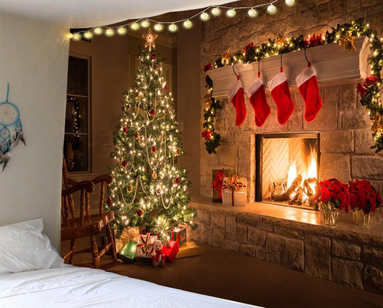 Christmas Tapestry Tablecloth with Cartoon Anime Pattern - Multiple Sizes & Styles