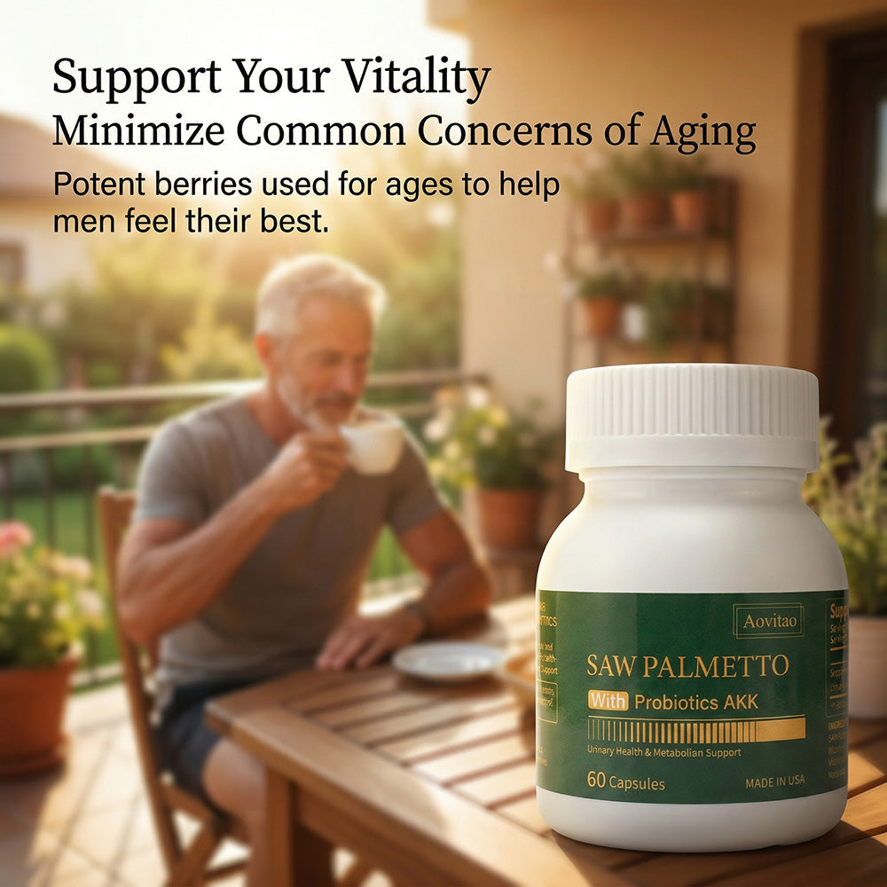 Saw Palmetto Extract & Probiotic Supplement - 60 Capsules for Daily Wellness