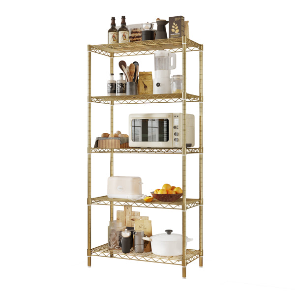 Five-layer Display Stand Without Wheels With Adjustable Feet, Free