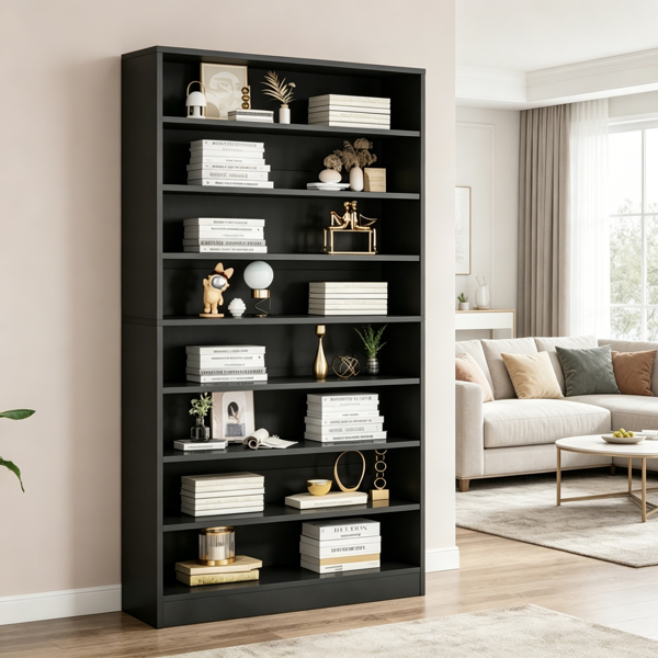 Sleek Minimalist Bookshelf Storage Cabinet - Space-Saving Design