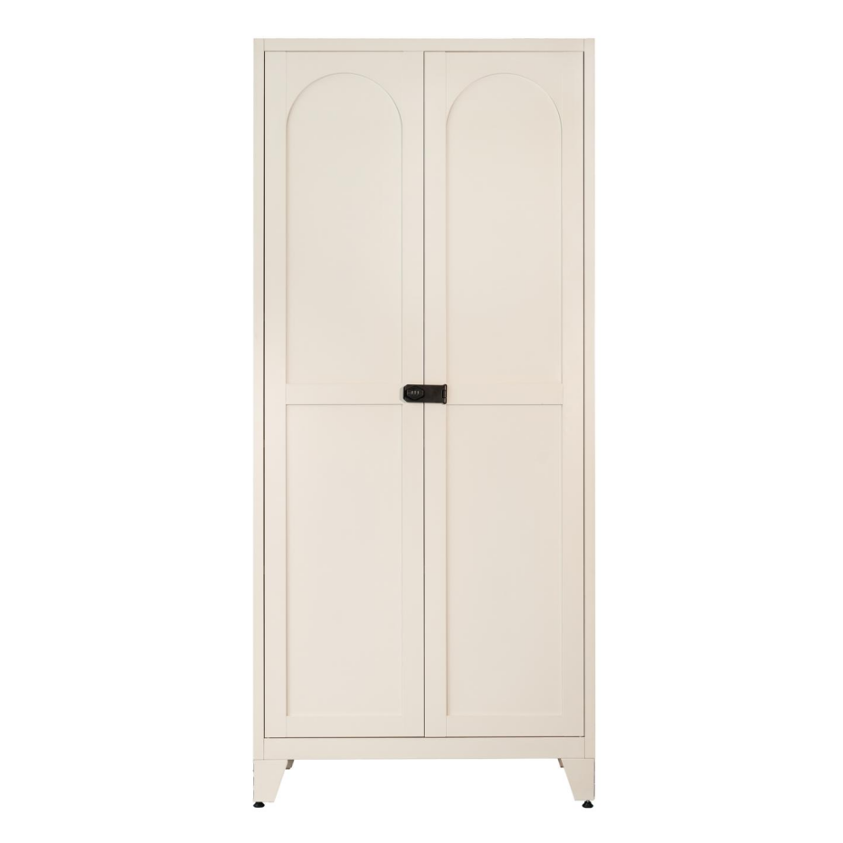 71'' Metal Storage Cabinet with Lock & Adjustable Shelves - Beige