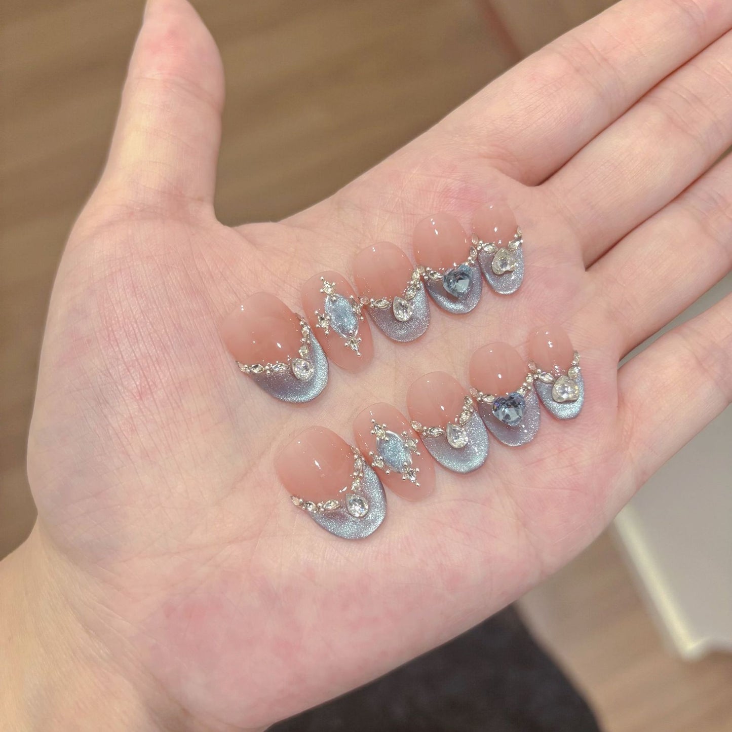 Ice-Clear Nail Art Wraps - Heart & Plaid Designs for Manicure