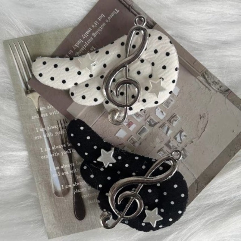 Cute Polka Dot Hair Clip for Women and Kids - Handmade Hair Accessory
