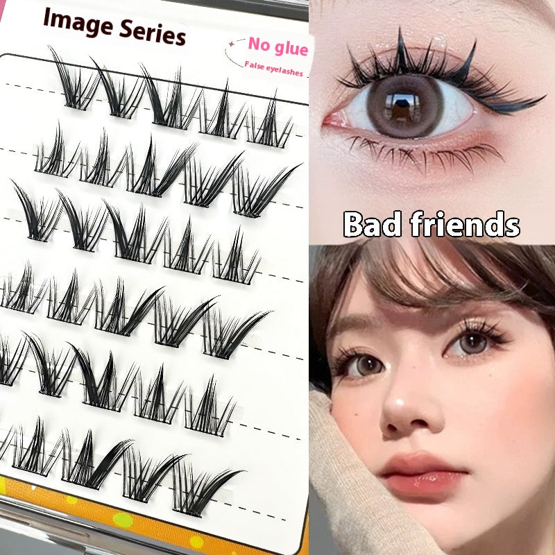 Glue-Free Self-Adhesive Small Flame False Eyelashes - Multiple Styles