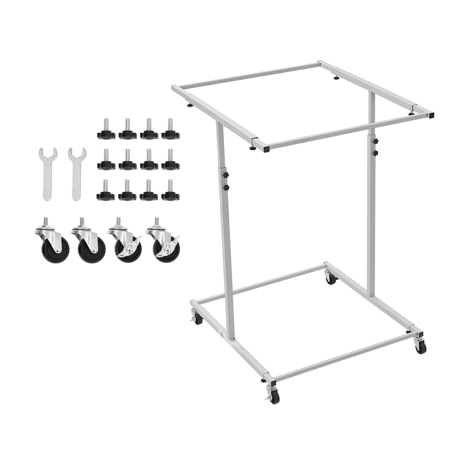 Adjustable Steel Blueprint Storage Rack on Wheels - Vertical Drawing Organizer for Construction & Office