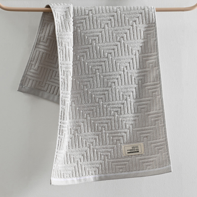 Pure Combed Cotton Jacquard Face Towel - Soft, All-Cotton Home Textile