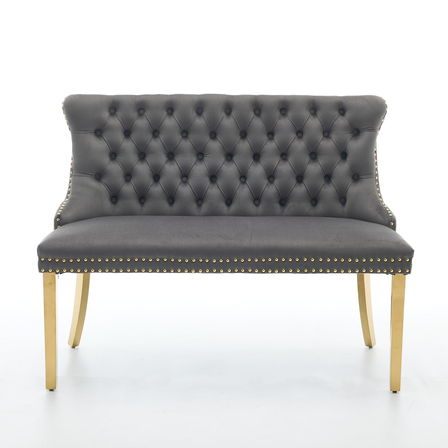 Velvet Double Dining Loveseat Bench, Kitchen & Seating, 2-Seat Tufted