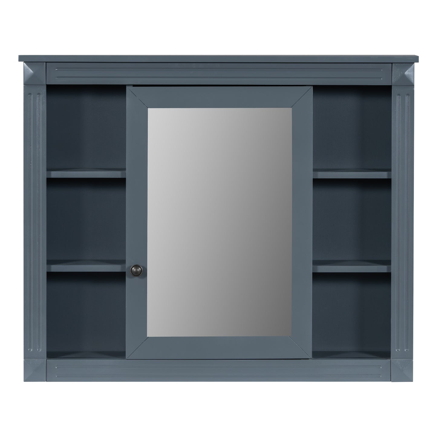 36'' Modern Bathroom Vanity with Blue Sink & Mirror Cabinet