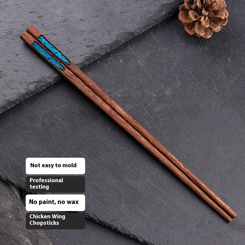 Retro Wooden Chopsticks - Colorful Kitchen Tableware, 25cm
