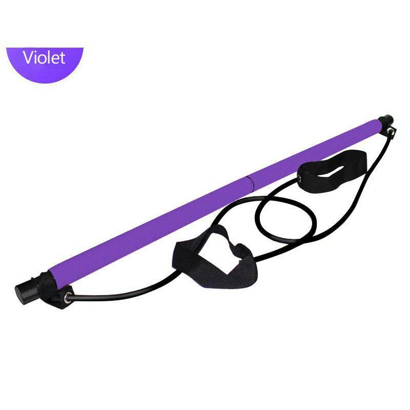 Home Fitness Pilates Stick with Resistance Bands - Multiple Colors