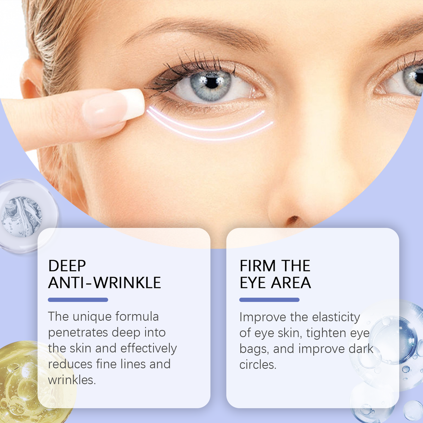 Firming Eye Cream with Retinol - Reduces Fine Lines & Dark Circles