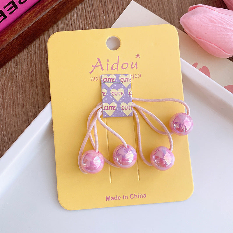 Children's Colorful Bead Hair Accessories - Hair String with Plastic Beads