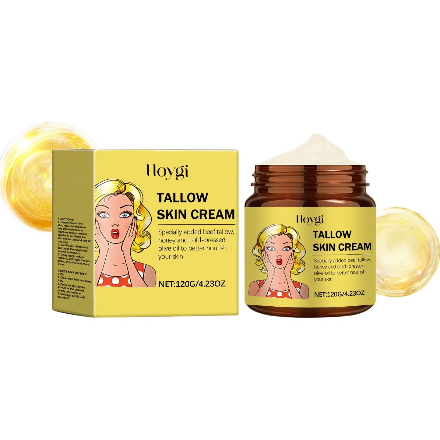 Tallow Honey Facial Moisturizer - Deep Hydrating & Soothing Skin Cream