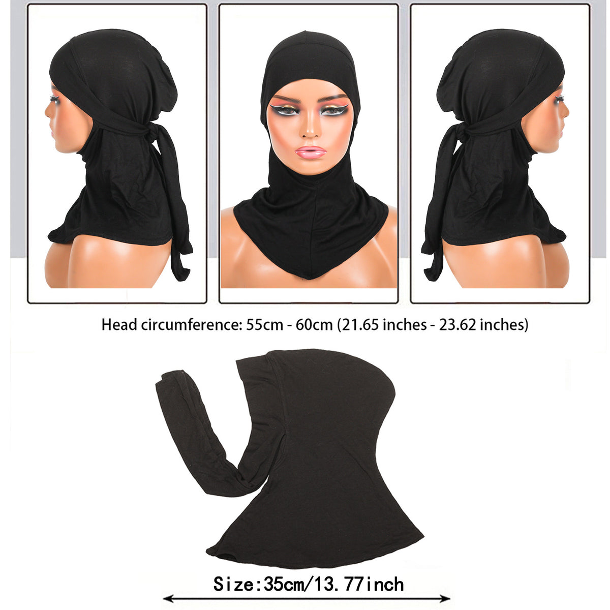 Women's Hand-Embroidered Polyester Headscarf - Sun Protection & Warmth