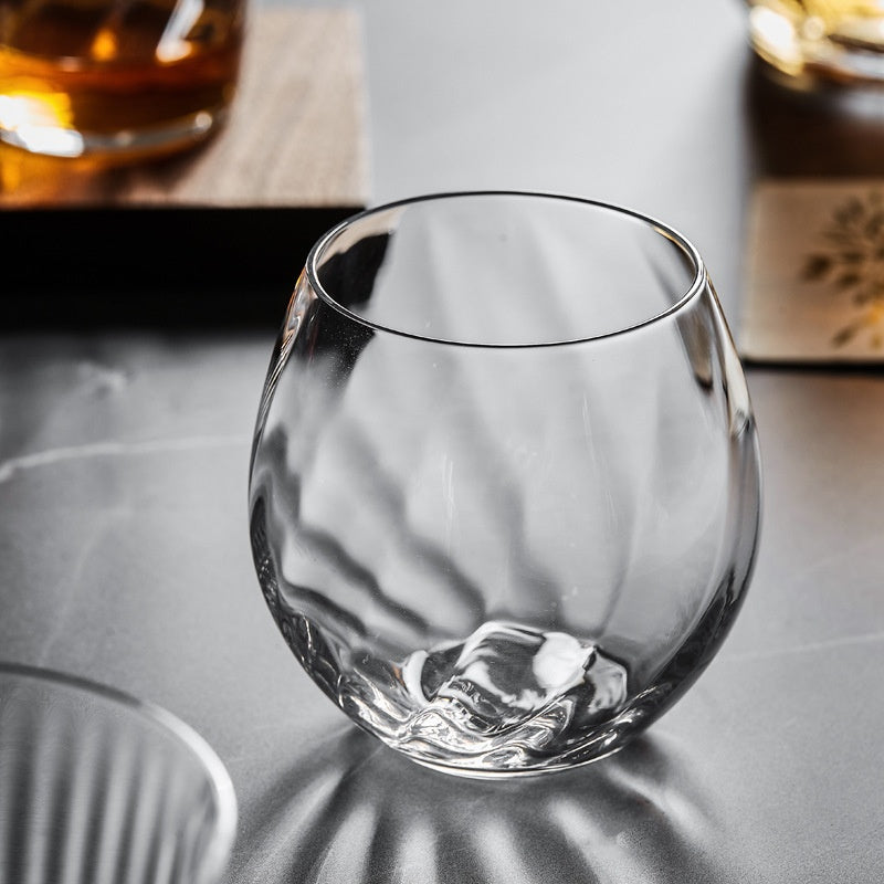 Lead-Free Glass Whiskey Shot Glass - Modern Minimalist Drinkware