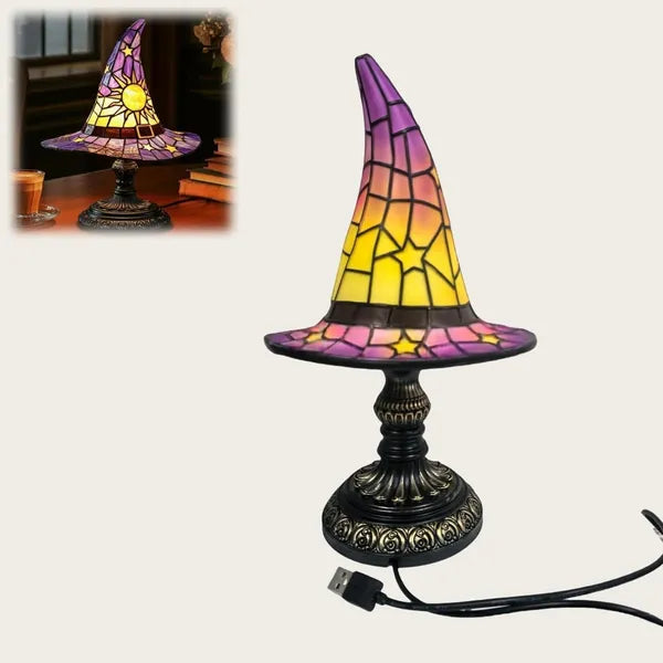 Witch Hat Lamp - Handmade Halloween Decoration for Parties