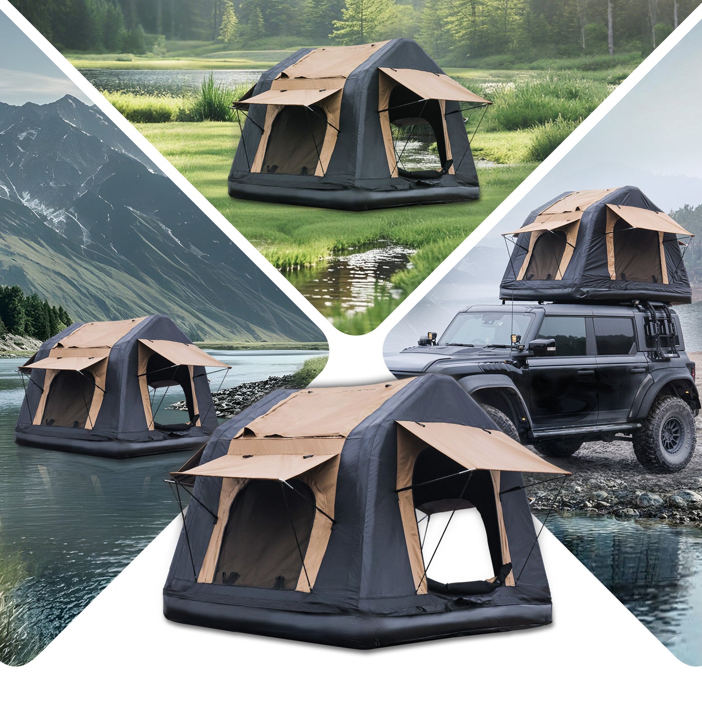 Amphibious Inflatable Car Roof Tent - Quick Setup & Versatile