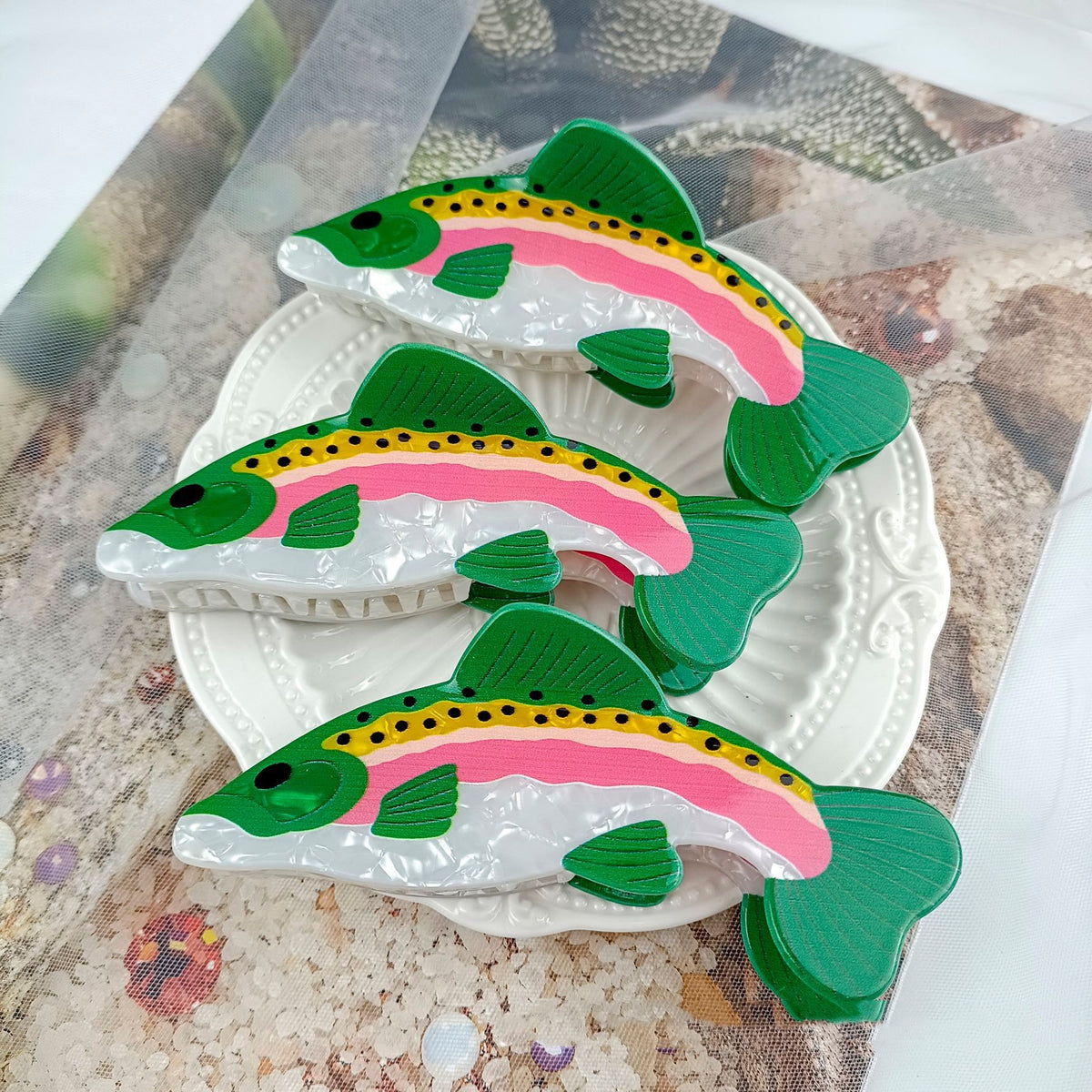 Dark Green Hair Clip - Women's Grip Design