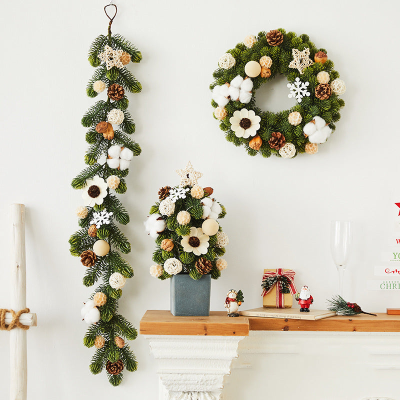 Christmas Wreath Cane Decorations for Holiday Home Decor