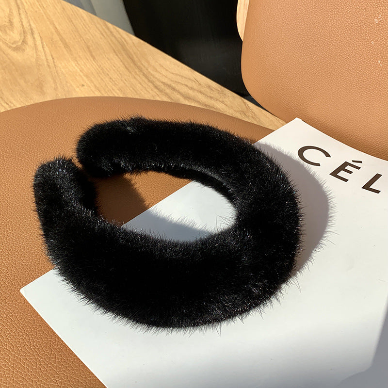 Plush Mink Hair Band - Soft & Fluffy Headband