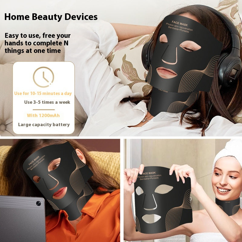 Silicone Beauty Mask with 7 Color Options - Facial Skin Care Tool for Home Use