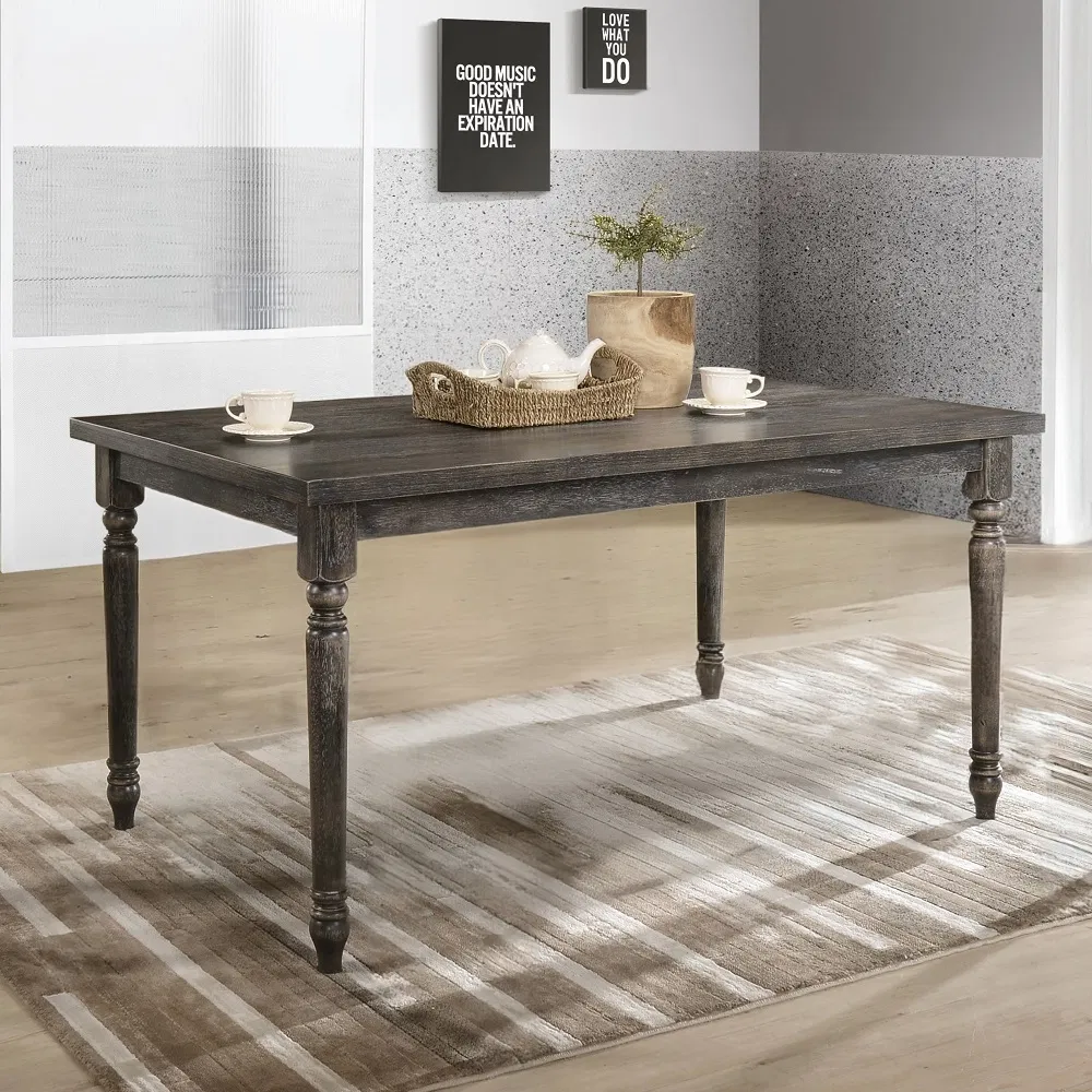 Weathered Grey Rectangular Dining Table - Seats 6