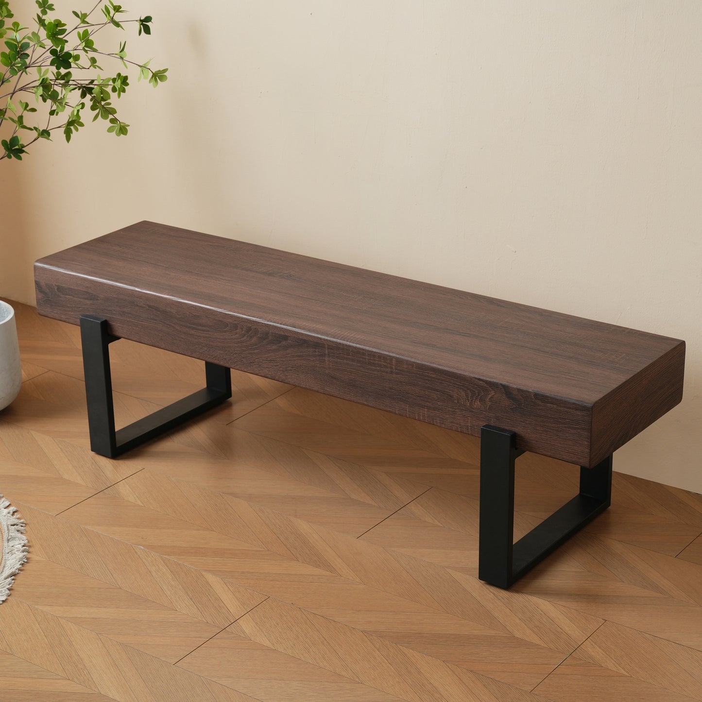 59 Dining Bench, Farmhouse Indoor Kitchen Table Benches, Bed