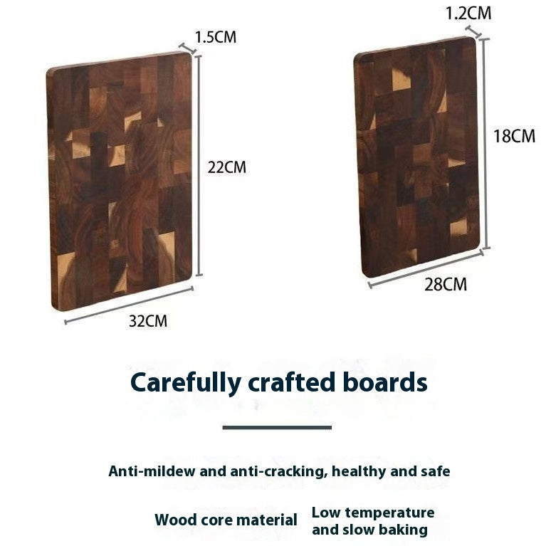 Solid Wood Acacia Chessboard and Cutting Board - Multiple Sizes