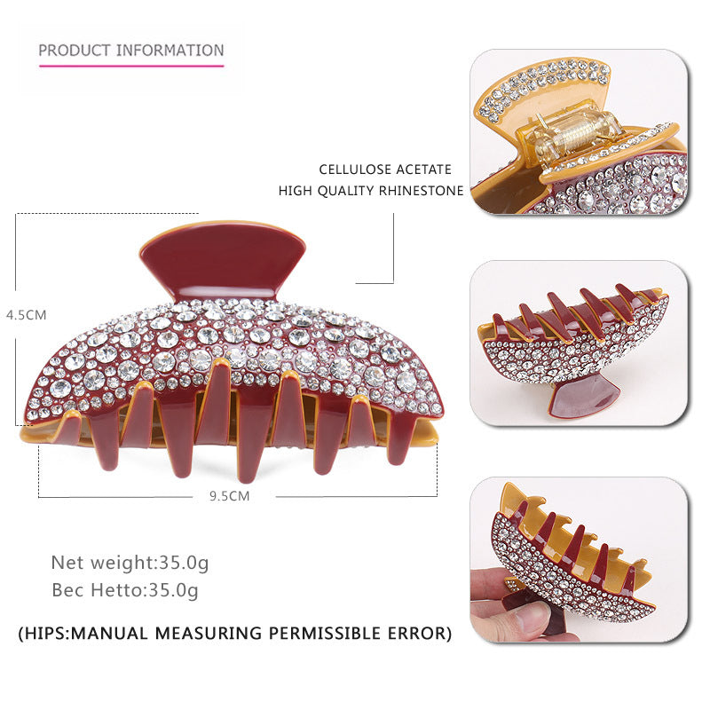 Vintage Rhinestone Cellulose Acetate Barrettes