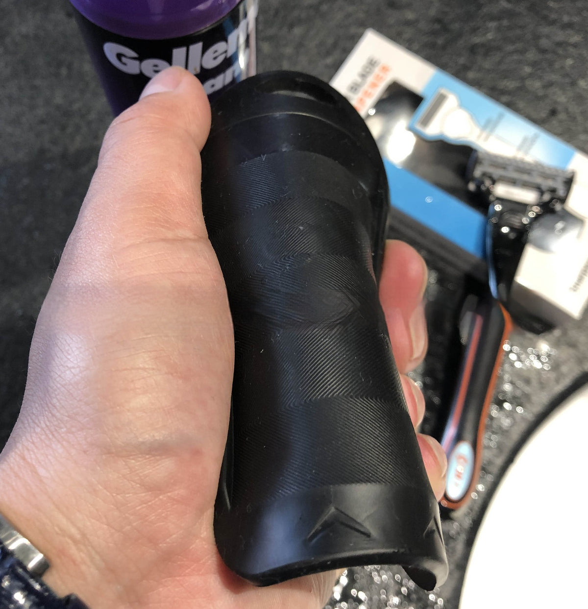 Black Razor Blade Sharpener & Cleaner Tool