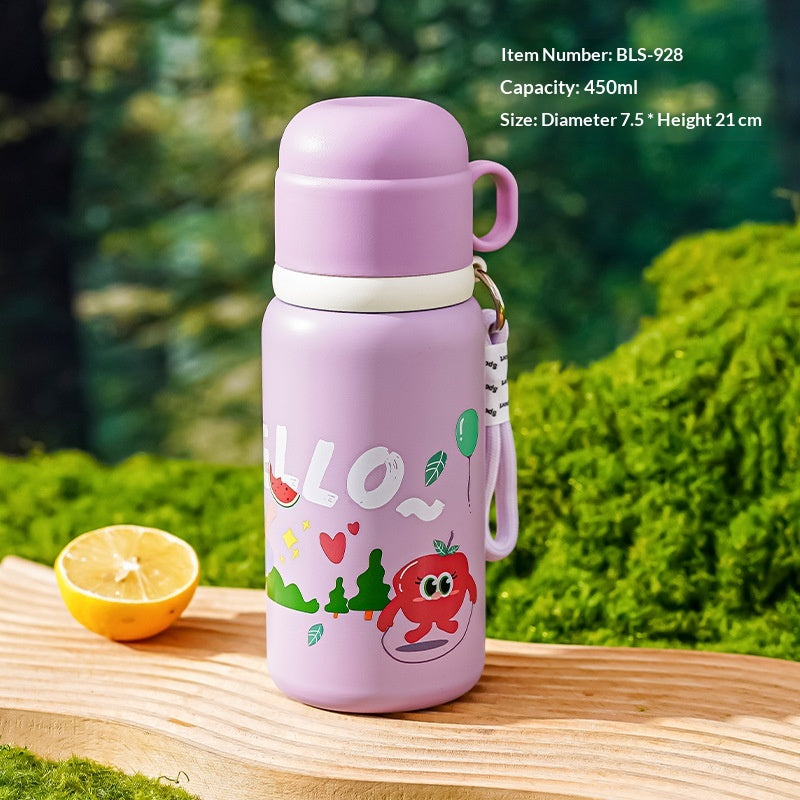 Insulated Children’s Stainless Steel Cup with Carrying Strap - 450ml