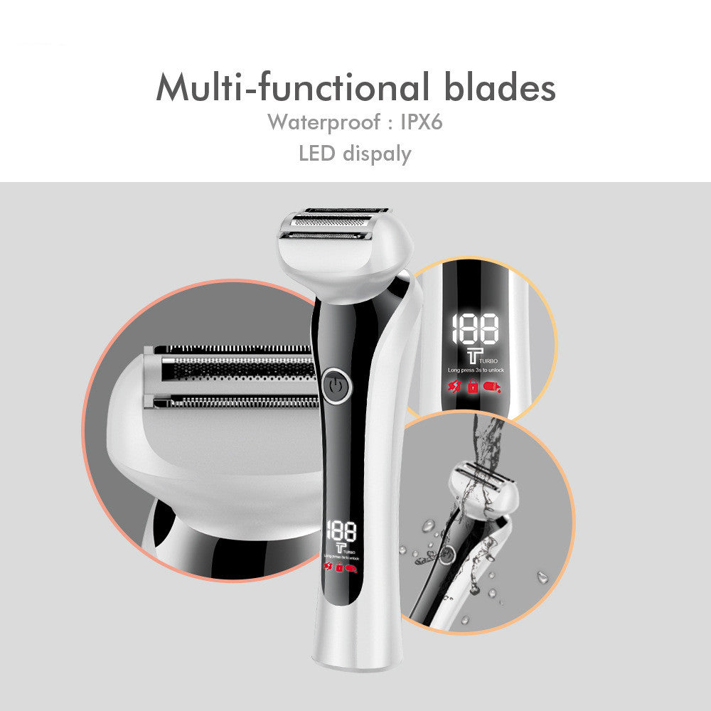 Women's Electric Hair Removal Shaver - USB Rechargeable, White