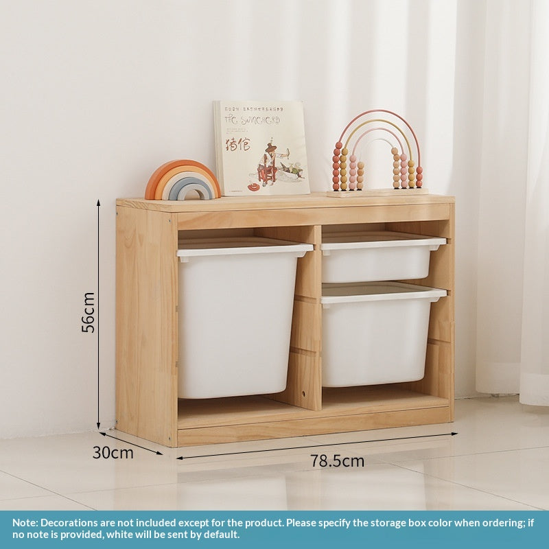 Large Capacity Wooden Toy Storage Cabinet for Kids & Office