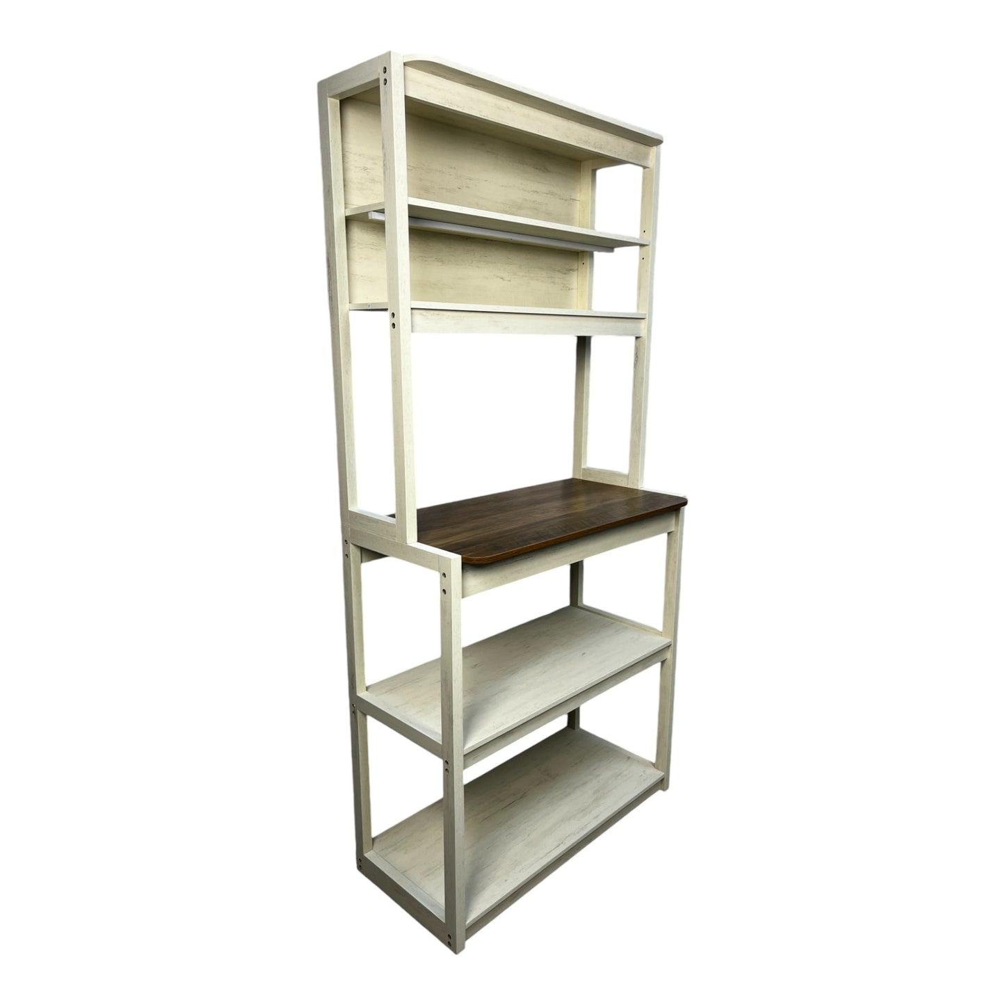 5-Layer White Kitchen Cabinet Rack for Storage & Organization