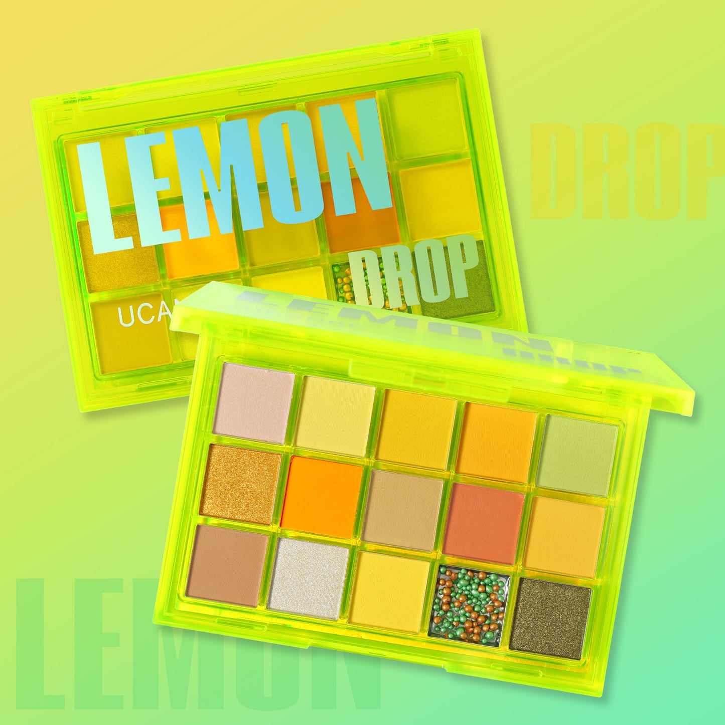 Neon Eyeshadow Palette 15 Shimmer Matte Glitter Shades - Colorful Makeup Set